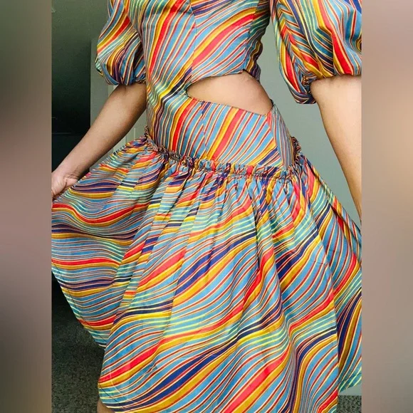 African Multicored Summer Dress - Picture 5 of 8